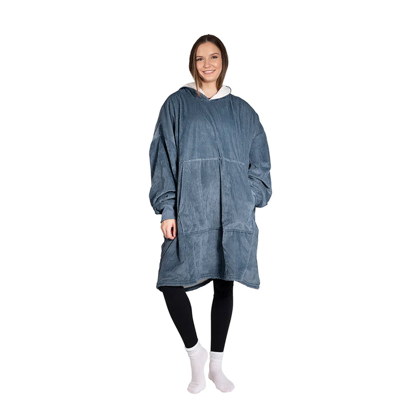 Cordy Blanket Hoodie - Blue