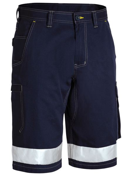 Taped Navy Cool Vented Lightweight Cargo Short For Men