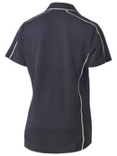 Women's Cool Mesh Polo With Reflective Piping - Short Sleeve