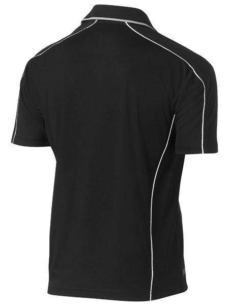 Mens Cool Mesh Polo With Reflective Piping