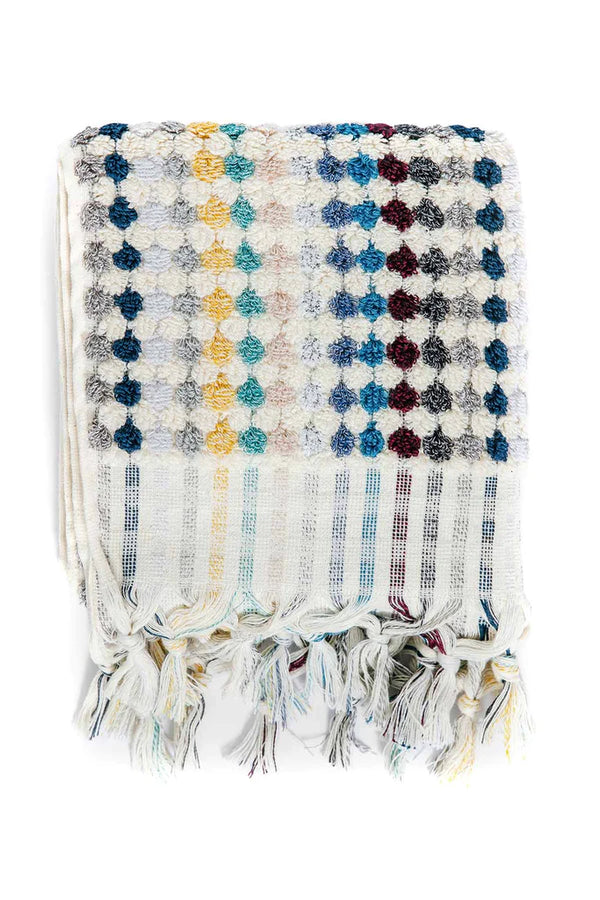 Pompom Turkish Cotton Hand Towel - Pastel