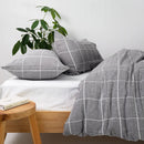 Acton Flannelette Quilt Cover Set - Grey