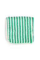 Turkish Cotton Face Washer - Green Stripes