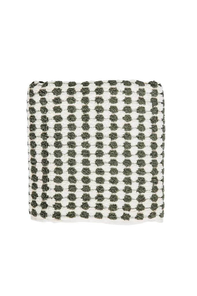 Pompom Turkish Cotton Bath Mat - Khaki