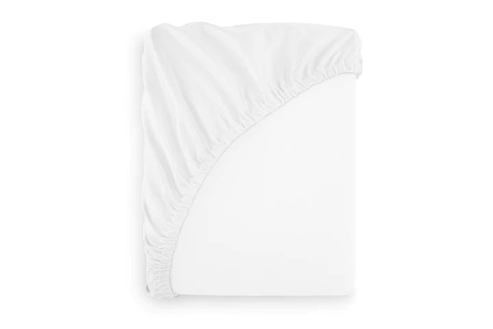 White French Seamed Fitted Sheet