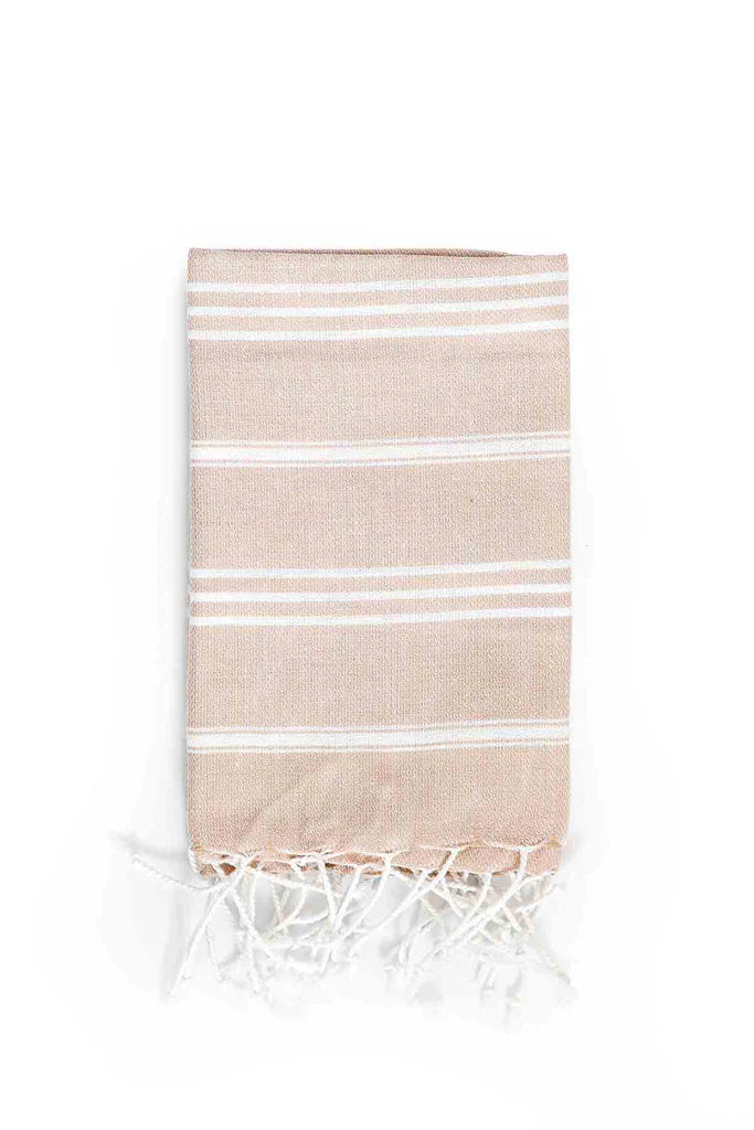 Classic Turkish Cotton Hand Towel - Beige