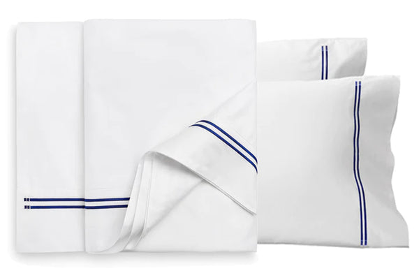 Classique Navy Flat Sheet Set