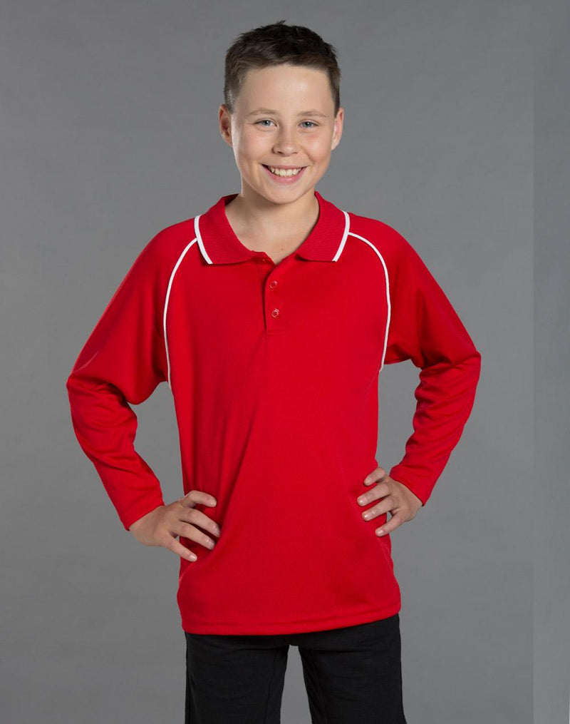 Kids Champion Plus Polo Tee- Long Sleeve