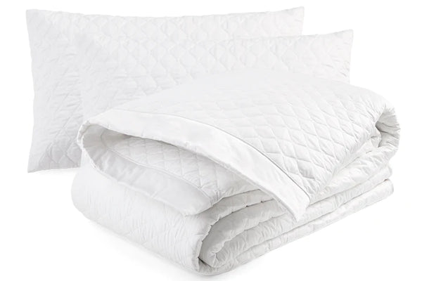 Hampton Quilted Duvet Cover Set White