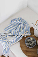 Pompom Turkish Cotton Hand Towel - Pale Blue