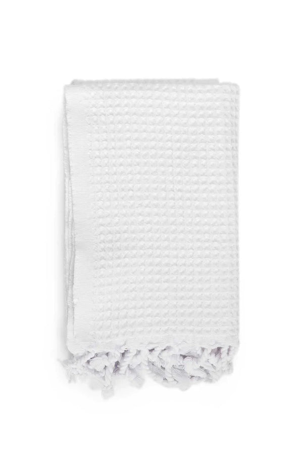 Waffle Turkish Hand Towel - White