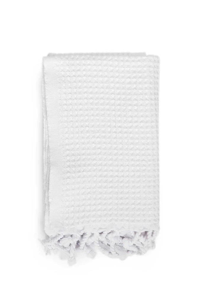 Waffle Turkish Hand Towel - White