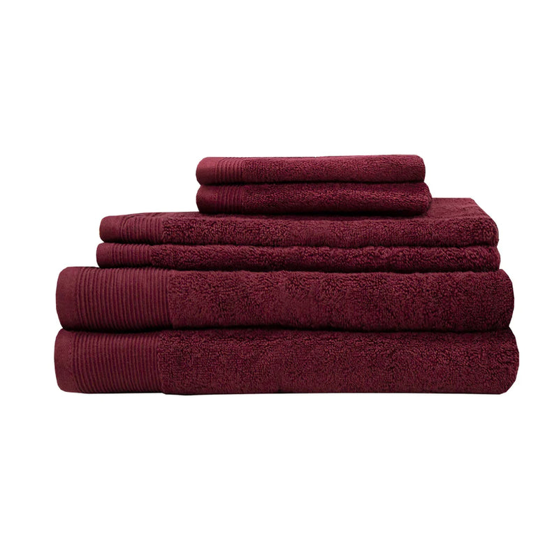 Deluxe Lotus Bath Towel Set Merlot