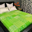 Kantha Quilt Patchwork Print Green