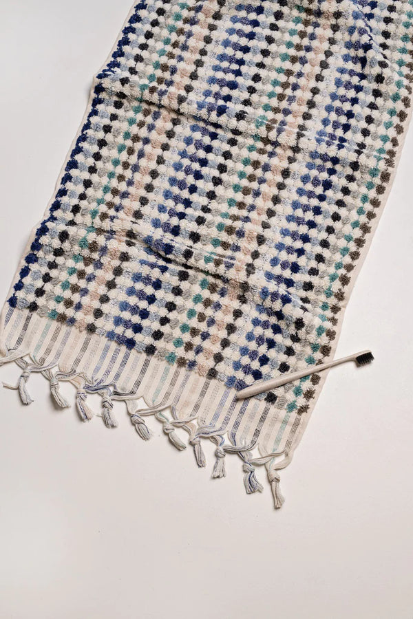 Pompom Turkish Cotton Hand Towel - Eucalyptus