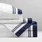 Manhattan Navy Flat Sheet Set