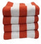Heavenly Indulgence Hotel and Resort Stripe Plush Pool Towel Orange
