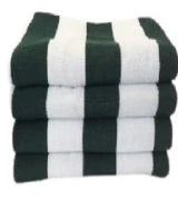 Heavenly Indulgence Wholesale Hotel and Resort Stripe Plush Pool Towel Forest Wholesale