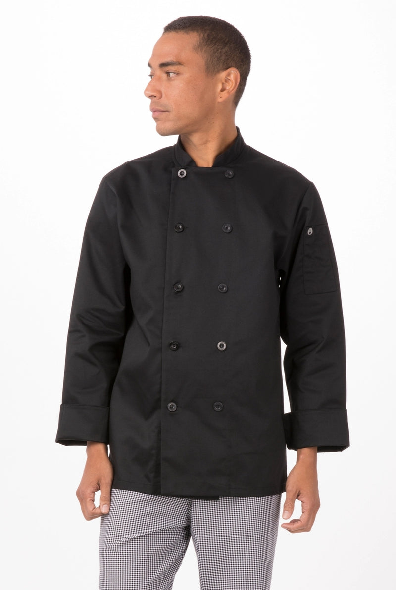 Staple Double Breasted Chef Jacket Black