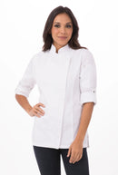 Hartford Single Breasted Cool Vent Chef Jacket White