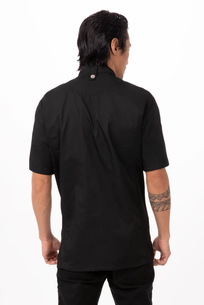 Springfield Single Breasted Cool Vent Chef Jacket Black