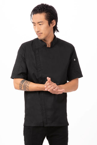 Springfield Single Breasted Cool Vent Chef Jacket Black