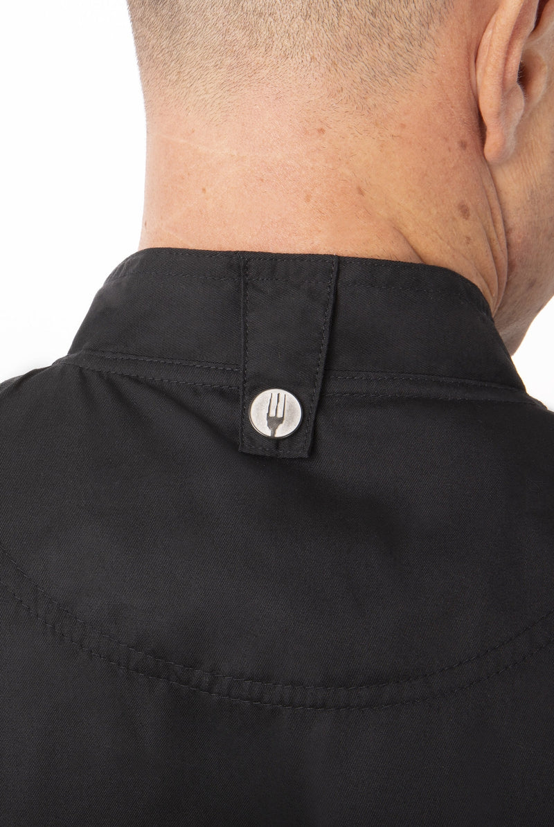 Springfield Single Breasted Cool Vent Chef Jacket Black