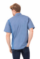 Springfield Single Breasted Cool Vent Chef Jacket Sky Blue
