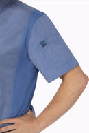 Springfield Single Breasted Cool Vent Chef Jacket Sky Blue