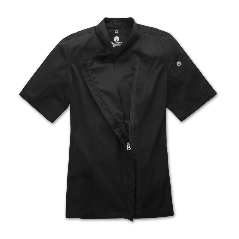 Springfield Single Breasted Cool Vent Chef Jacket Black