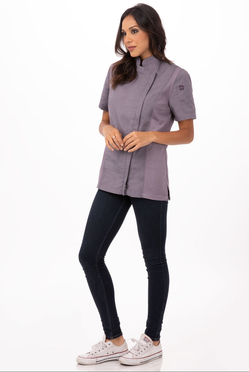 Springfield Single Breasted Cool Vent Chef Jacket Purple