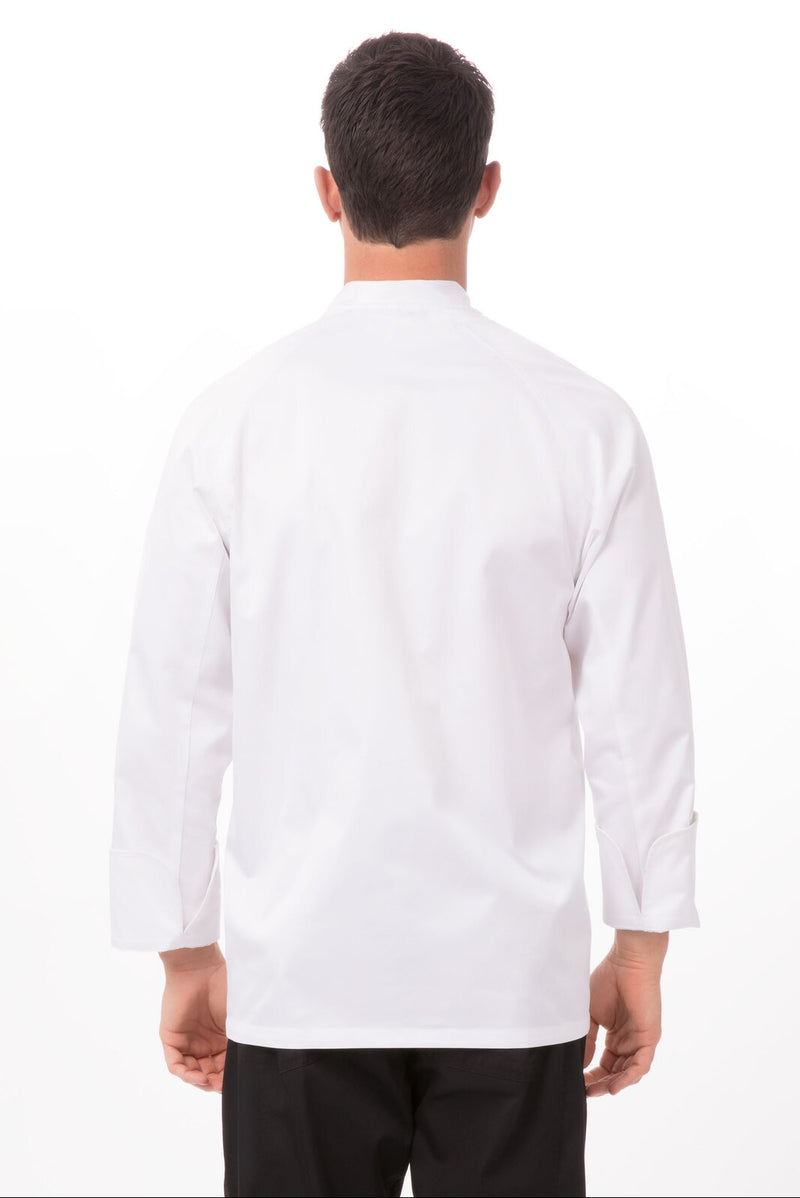 Trieste Executive Single Breasted 100% Cotton Chef Jacket White