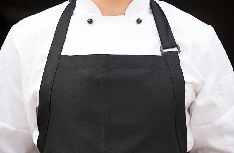 Expert Chefs Large Black Bib Apron