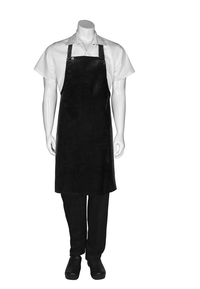 Premium PVC Short Bib Apron Black