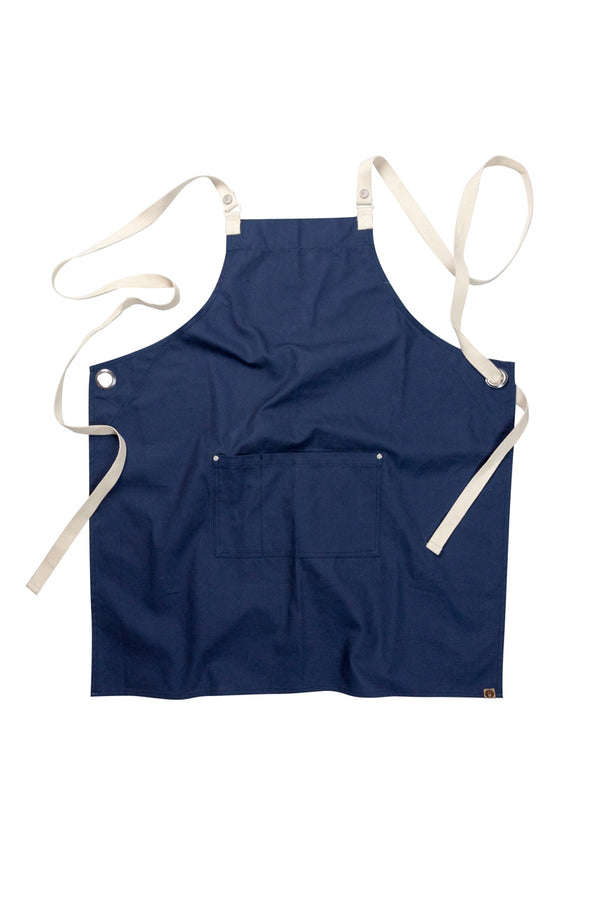 Byron Cross Back Navy Apron