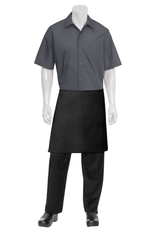 Half Black Apron No Pocket