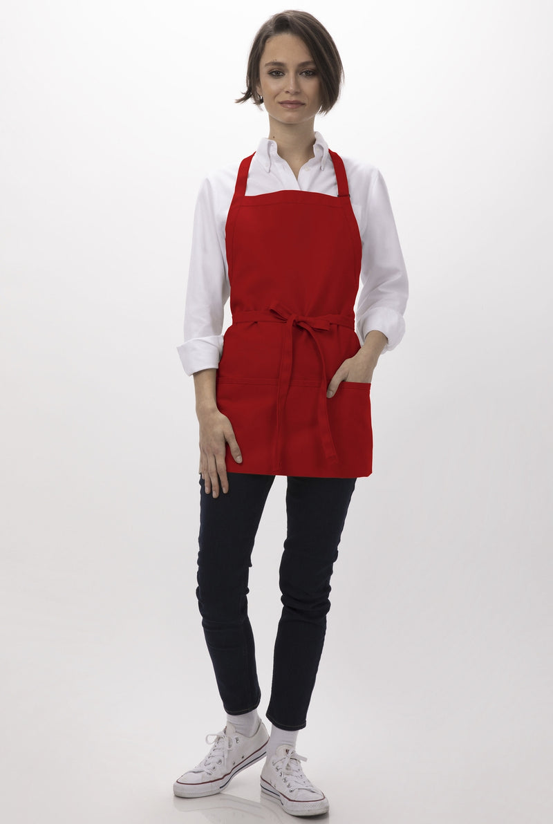 Staple Triple Pocket Apron Red