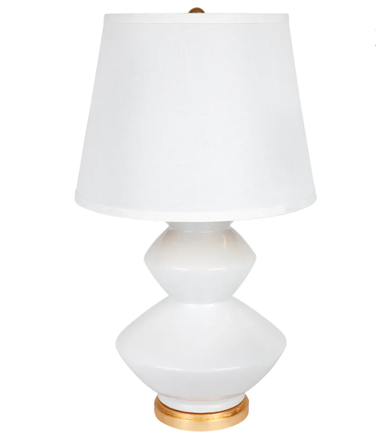 Berlin Table Lamp White Gold Rim Base