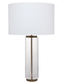Modern Crystal Table Lamp with Brass Rod