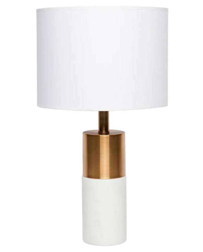 Mykonos White Marble Table Lamp