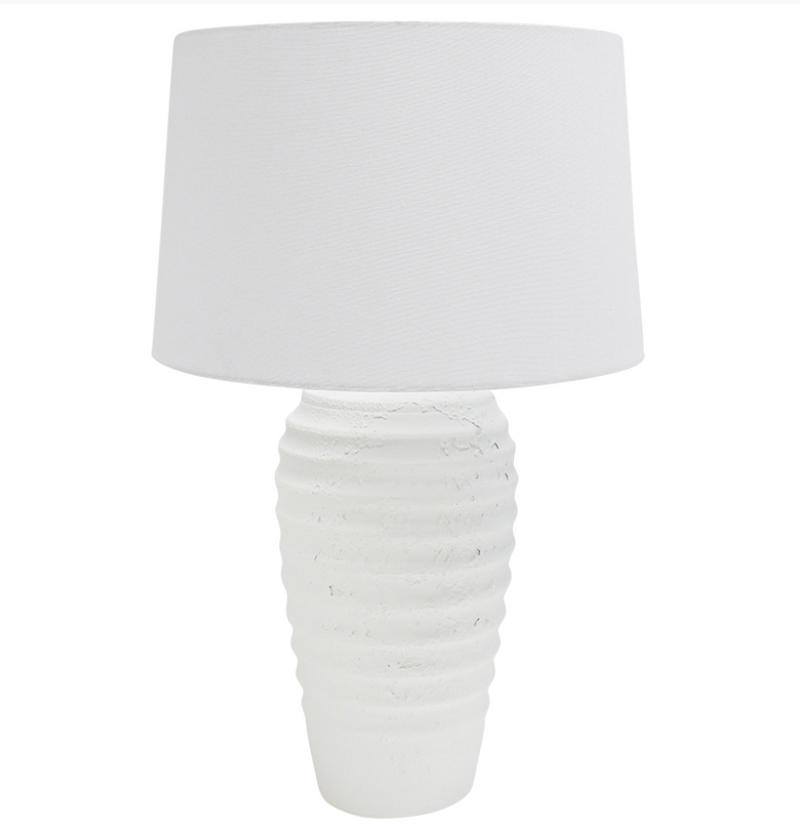 Whitsunday Hampton White Textured Waves Table Lamp