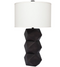 Resin Contemporary Black & White Table Lamp