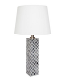 Lavish Moroccan Tile Design Grey Table Lamp