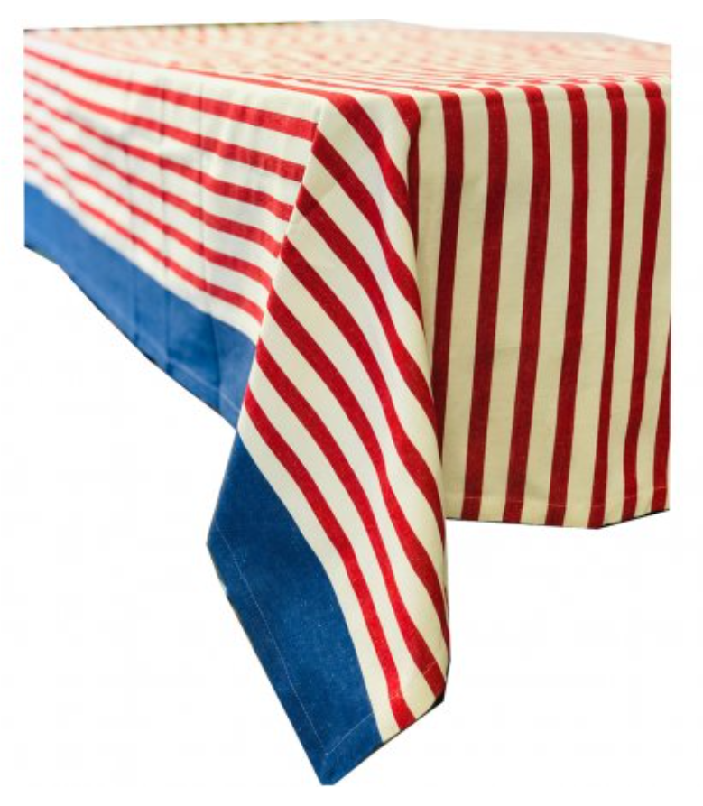 Sorrento Red White Blue Tablecloth