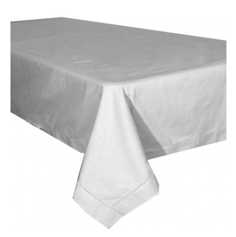 Grey Hemstitch Tablelcoth