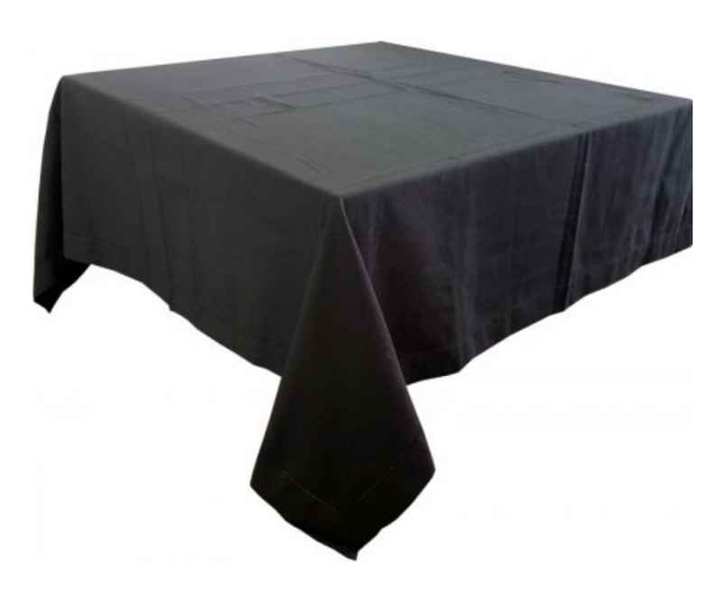 Black Hemstitch Tablecloth