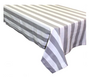 French Provisional Grey White Tablecloth