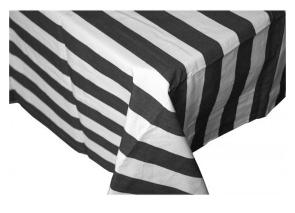 Classic Black White Tablecloth