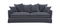 Hamptons 3 Seater Sofa/Queen Bed Sofa Navy with White Pipping