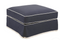 Hamptons Ottoman Navy with White Pipping